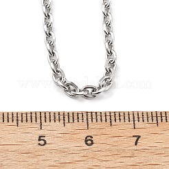 3MM 304 Stainless Steel Cable Chain Necklaces&nbsp;NJEW-T016-09P