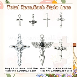 7Pcs 7 Styles Tibetan Style Alloy Pendants&nbsp;FIND-YW0009-52