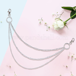 Alloy Multilayer Chain Belts for Pants&nbsp;AJEW-WH20018-128P