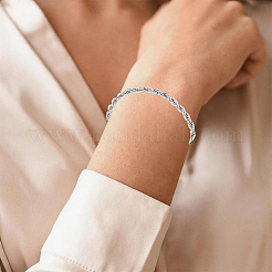 1Pc 5MM 304 Stainless Steel Rope Chain Bracelets for Women&nbsp;BJEW-DJ0001-85