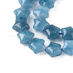 染められた天然マレーシアジェイドスタービーズ連売り  士官候補生ブルー  7.5x8x4.5mm  穴：0.8mm  約55~59個/連  15.16''~15.55''（38.5~39.2センチメートル）&nbsp;G-Z080-A01-04