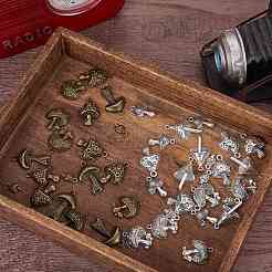 54Pcs 9 Styles Tibetan Style Alloy Pendants&nbsp;FIND-SZ0003-69