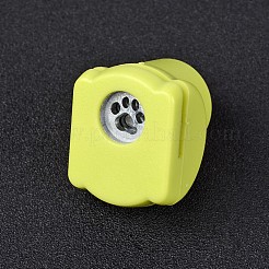 スクラップブッキングとペーパークラフト用のランダムな単色またはランダムな混合色のミニプラスチッククラフトペーパーパンチセット  ペーパーシェイパー  犬の足跡  33x26x32mm&nbsp;AJEW-L051-11