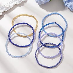 7Pcs Glass Seed Beads Stretch Bracelets for Women&nbsp;BJEW-MZ00265