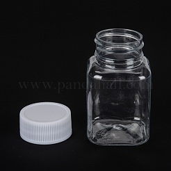 2.7オンスの気密トラベルボトル  ペット用プラスチック収納ボトル  液体用  化粧品  カプセル  タブレット  peスクリュー上蓋付き  透明  4.45x4.45x7.7cm&nbsp;CON-K010-04