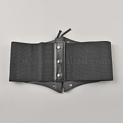 PU Leather Wide Elastic Corset Belt with Alloy Buckle&nbsp;AJEW-WH0518-50