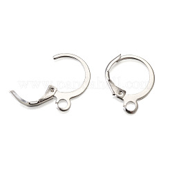 Brass Huggie Hoop Earring Findings & Open Jump Rings&nbsp;KK-TA0007-84A-P