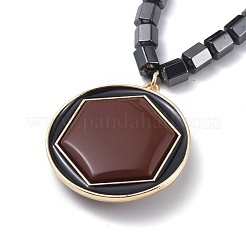 Pendant Neckalaces & Stretch Bracelets Sets&nbsp;SJEW-I200-01G