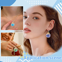90色のガラス球形ペンダント15個  ラウンド  アクリルスパンコールとCCBプラスチックを使用  ミックスカラー  21.5x16mm  穴：2.5mm  6個/カラー&nbsp;GLAA-ME0001-30