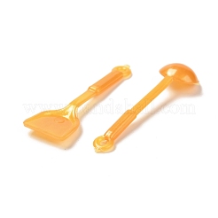 10個のDIYプラスチック製ミニチュア台所用品セット  子供用キッチン食器玩具  ゴールデンロッド  14~55x7~37x3~17mm  穴：1~2mm  10個/セット&nbsp;AJEW-K030-02B