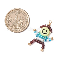 Glass Seed Beaded Human Charms&nbsp;PALLOY-MZ00969
