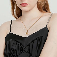クリア キュービック ジルコニア ツリー オブ ライフ ペンダント ネックレス  女性のための鉄のアクセサリー  ゴールドカラー  17.32インチ（44cm）&nbsp;JN1048A