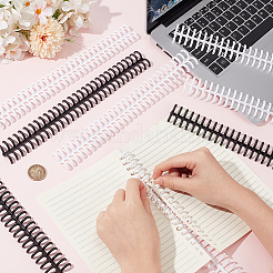 プラスチック製ルーズリーフ製本ヒンジリング  バインダーコーム  ミックスカラー  280x36x11.5mm  6個/カラー  2色  12個。&nbsp;AJEW-GF0015-32B