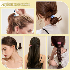 4 Sets 4 Colors Polyester Elastic Hair Accessories&nbsp;OHAR-TA0001-21