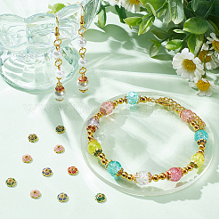 80Pcs 4 Colors Alloy Enamel Bead Caps&nbsp;FIND-DC0001-54