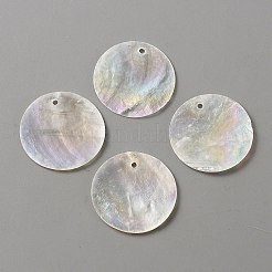 Natural Capiz Shell Pendants&nbsp;LS-BSHE-WH0004-10A