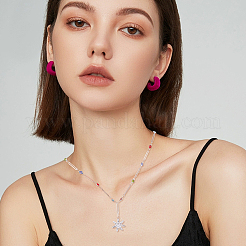 DIYチェーンネックレスブレスレット作成キット  アクリル製フラットラウンドリンクチェーンを含む  合金の留め金  アイアン製丸カン  プラチナ＆シルバー  チェーン：5m/バッグ&nbsp;DIY-BC0012-34