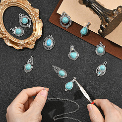 14Pcs 7 Styles Tibetan Style Zinc Alloy Pendants&nbsp;FIND-SZ0019-82