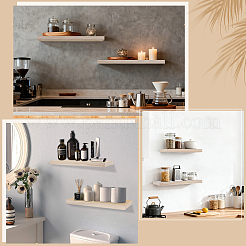 Rectangle Wood Wall Storage Rack&nbsp;AJEW-WH0794-25