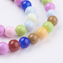 Baking Paint Glass Beads Strands&nbsp;DGLA-MSMC001-10