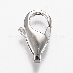 Tarnish Resistant Polished 316 Surgical Stainless Steel Lobster Claw Clasps&nbsp;STAS-Z013-06E