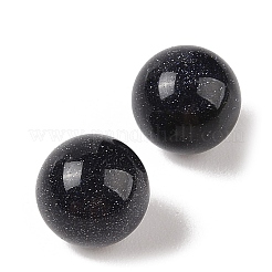 合成ブルーゴールドストーン 穴なし球形ビーズ  ラウンド  10mm&nbsp;G-K353-04A-26