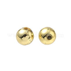 カーニバルのお祝いに使う  マルディグラアクリルラウンドビーズをメッキ黄金のトーン  直径約8mm  穴：1.5mm&nbsp;X-PL683-2