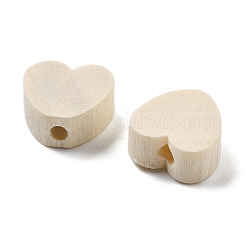 シマウッドビーズ  ハート  パパイヤホイップ  11.5x12x5.5mm  穴：2.5mm&nbsp;WOOD-G023-11