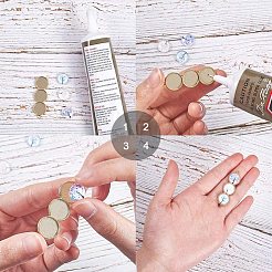 DIYピアス作り  合金のペンダントカボションセッティングで  クリアガラスカボション  真鍮のピアスフック  ミックスカラー  16.5x8.5x1.6cm&nbsp;DIY-PH0025-90