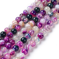 Natural Striped Agate/Banded Agate Bead Strands&nbsp;G-K155-A-6mm-10