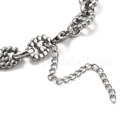 304ステンレススチール製オーバルリンクチェーンブレスレット（男性用・女性用）  ステンレス鋼色  7-5/8インチ（19.5cm）&nbsp;BJEW-D042-47P