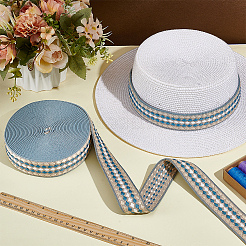 10 Yards Polyester Jacquard Ribbon&nbsp;OCOR-WH0101-187A