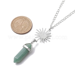 Natural Green Aventurine Pendant Necklaces&nbsp;NJEW-JN04694-03