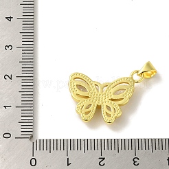 真鍮製ガラスペンダント  18KGP本金メッキ  蝶  透明  23x20x4mm  穴：5x3.5mm&nbsp;KK-Z042-01G-01
