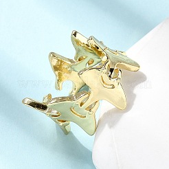 女性用真鍮カフリング  18KGP本金メッキ  マンタレイ  13mm&nbsp;RJEW-H262-06C-G