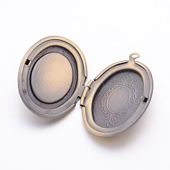 Romantic Valentines Day Ideas for Him with Your Photo Brass Locket Pendants&nbsp;ECF133-3AB