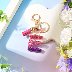 Alloy Resin Butterfly Keychains&nbsp;KEYC-TADJ0002-02G-E