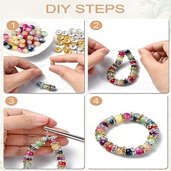 120Pcs 2 Colors Alloy Rhinestone Spacer Beads&nbsp;ALRI-YW0001-23