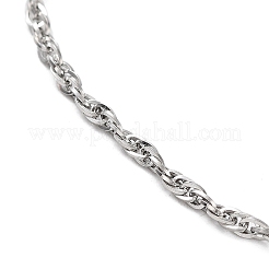 Non-Tarnish 304 Stainless Steel Rope Chains Bracelets&nbsp;BJEW-K240-07P