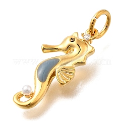 Brass Micro Pave Cubic Zirconia Pendants&nbsp;LS-KK-U061-19A-G