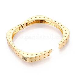 Brass Micro Pave Clear Cubic Zirconia Bracelets&nbsp;BJEW-N035-05G