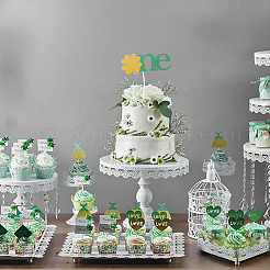 Saint Patrick's Day Clover Paper Cake Toppers&nbsp;AJEW-WH20022-27B