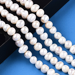 Natural Cultured Freshwater Pearl Beads Strands&nbsp;PEAR-N013-08G-01