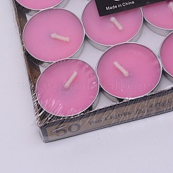 パラフィンキャンドル  香り付きキャンドル  フラットラウンドい形  パーティーアクセサリー  パールピンク  35mm  50個/箱&nbsp;DIY-WH0196-04A