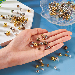 120本12スタイルアロイペンダント  鐘  ミックスカラー  8~12x5.8~9.5mm  穴：1.4~1.8mm  10個/カラー&nbsp;FIND-TA0004-75