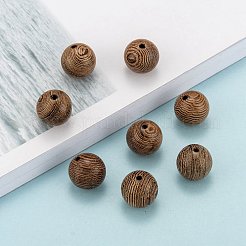 天然ウェンジウッドビーズ  染色されていない  ラウンド  キャメル  12mm  穴：2mm  約615個/500g&nbsp;WOOD-S053-13
