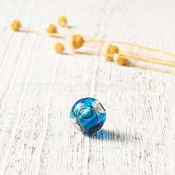 Handmade Gold Sand Lampwork Beads&nbsp;LAMP-TAC0001-01E