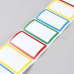 PVC タグ 空白 ステッカー  書き込み可能な粘着ラベル ステッカー  長方形  カラフル  89x56mm&nbsp;DIY-WH20050-19
