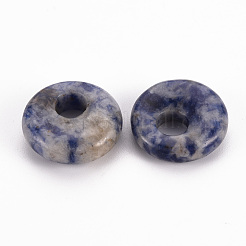 ナチュラルブルースポットジャスパーペンダント  ドーナツ/円盤  17.5~18.5x5.5mm  穴：5.5mm&nbsp;G-T122-67G