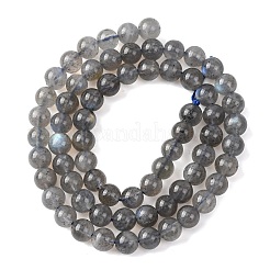 天然石ラブラドライトラウンドビーズ連売り  グレードAA  6mm  穴：1mm  約66個/連  15.5インチ&nbsp;G-M263-B-03